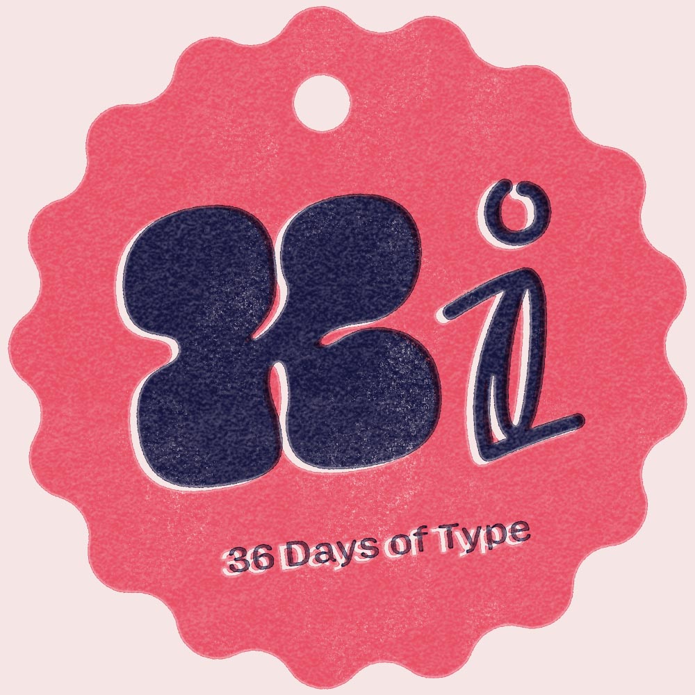 Font preview for the typeface "36 Days of Type", styled as an old print piece.